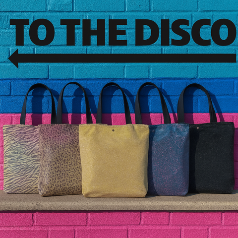 To The Disco Tote Collection | Handmade Glitter Shopper Bags UK